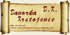 Davorka Krstojević vizit kartica
